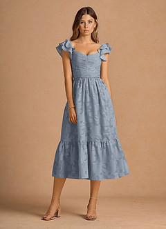 Thalia Powder Blue Midi Dress image5