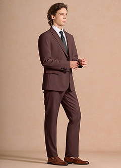 front James Espresso Structured Stretch Suit