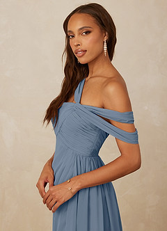 Christian Siriano Bridal for Azazie 1014 Bridesmaid Dresses Twilight A-Line Off the Shoulder Chiffon Dress image2
