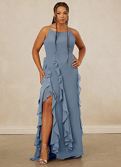 Christian Siriano Bridal for Azazie 1006 Bridesmaid Dresses Twilight Mermaid Ruched Chiffon Dress image8