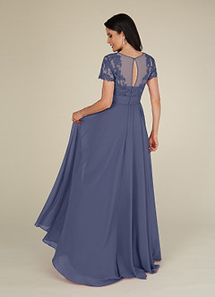 Azazie Annette Abiti per la Madre della Sposa Abito A-Line in Chiffon Pizzo Stormy image2