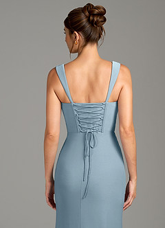 Azazie Agustina Rochii de domnișoară de onoare Sirenă Corset Jersey elastic premium Lungime până la podea Rochie image2