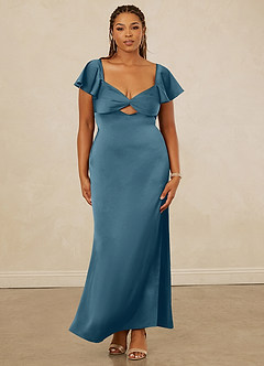 Christian Siriano Bridal for Azazie 1005 Bridesmaid Dresses Bermuda Sheath Sweetheart Neckline Stretch Satin Dress image12