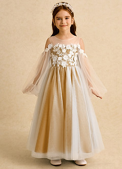 Azazie Zimi vestidos de niña de las flores Vestido de Caramelo de Tul de Princesa con Escote de Corazón image5