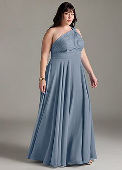 Azazie Charlize Jurken voor bruidsmeisjes Jurk van Chiffon met A-Lijn One-Shoulder Schemering image10