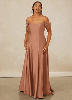 Christian Siriano Bridal for Azazie 1002 Vestidos de damas de honor Vestido de Bronceador de Satén Elástico de Corte en A Convertible con Vestidos sin tirantes image8