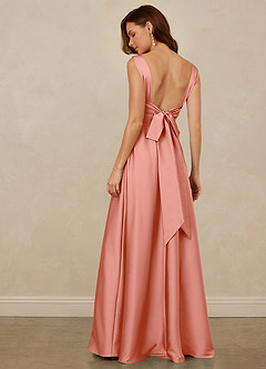 Christian Siriano Bridal for Azazie 1001 Brautjungfernkleider A-Linie Herzausschnitt Stretch-Satin Kleid Koralle image5