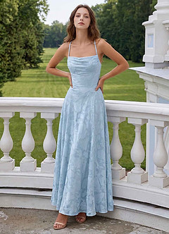 Marlo Powder Blue Corset Prom Dress image2