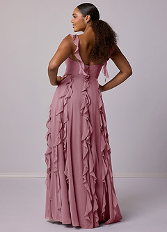 Barbie ♥ Azazie Bridesmaid Dresses Vintage Mauve A-Line with Pockets Chiffon Dress image8