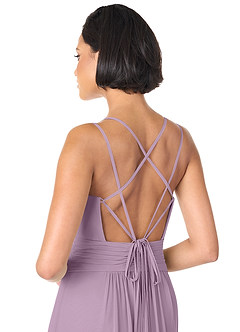 Azazie Farren Bridesmaid Dresses Wisteria A-Line Pleated Chiffon Convertible Dress image7