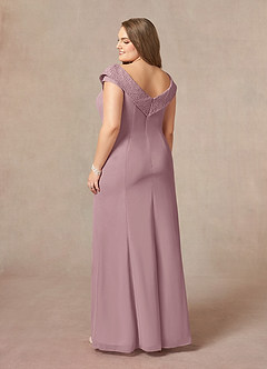 Azazie Cupid Mother of the Bride Dresses A-Line Boatneck Lace Chiffon Floor-Length Dress image9