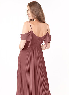 Azazie Lyney Bridesmaid Dresses Amethyst A-Line Off the Shoulder Chiffon Dress image5