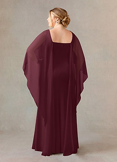 Azazie Dion Mother of the Bride Dresses Cabernet Sheath Scoop Stretch Crepe Dress image10