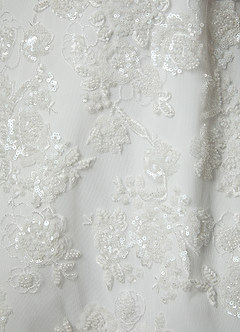 Azazie Atila Wedding Dresses Diamond White A-Line Lace Dress image10