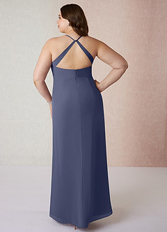 Azazie Manila Bridesmaid Dresses Stormy Sheath V-Neck Chiffon Dress image8