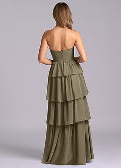 Azazie Faye Bridesmaid Dresses Willow Green A-Line Sweetheart Neckline Chiffon Dress image7