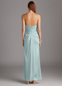 Azazie Lexie Final Sale Mist Sheath Strapless Stretch Satin Convertible Dress image3