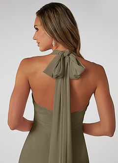 Azazie Fifi Jurken voor bruidsmeisjes Converteerbaar Jurk van Chiffon met A-Lijn Strapless Wilgengroen image4