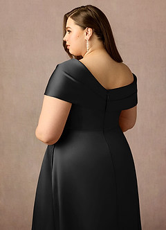 Azazie Marissa Mother of the Bride Mekot A-linja Laskostettu Mikado Lattian pituus Pukeutua image8