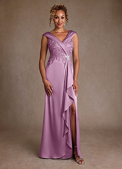 Azazie Santa Monica Moeder van de bruid jurken A-Lijn Jurk van Kant Blauweregen image3