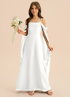 Azazie Moana Junior Klä av A-Line i Chiffong Plisserad image1