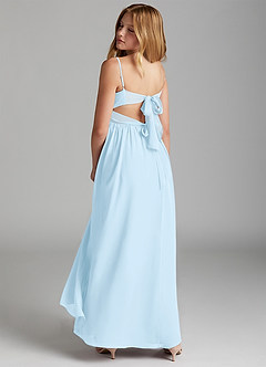 Azazie Zeya Junior Sky Blue A-Line Chiffon Dress image5