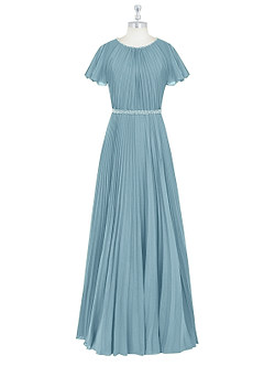 Azazie Kara Abiti da damigella modesti Abito A-Line Plissettato Chiffon Floor-Length image7