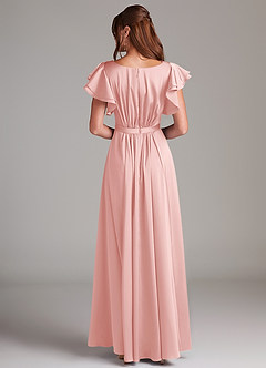 Azazie Daphne Modest brudtärna klänningar Klä A-Linje Rynkad Golvlängd Stretch Satin image6