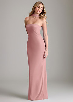 Azazie Lusinda Suknie dla druhen Syrena Zza ramienia Szyfon Do ziemi Sukienka image7