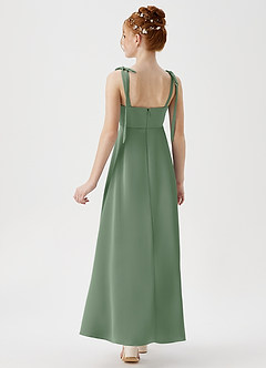 Azazie Rosey Junior Matcha A-Line Sweetheart Neckline Stretch Satin Dress image6