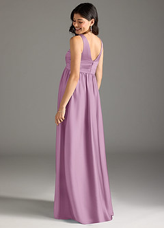 Azazie Yetta Brautjungfernkleider für Schwangere A-Linie Plissee Stretch-Satin Bodenlänge Kleid image3