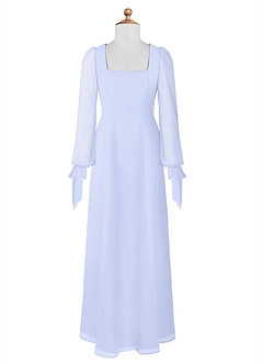 Azazie Leonia Junior A-Linie mit Taschen Chiffon Kleid Lavendel image7