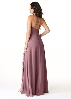 Azazie Tarni At-home Try On Dresses Amethyst A-Line Chiffon Dress image2