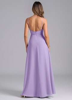 Azazie Sarella Bridesmaid Dresses Lilac A-Line with Pockets Chiffon Dress image2