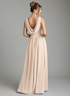 Azazie Novi Bridesmaid Dresses White Alabaster A-Line Pleated Chiffon Dress image5