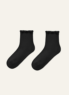 front Azazie Chaussettes douces à volants assorties pour femmes (lot de 2 paires)