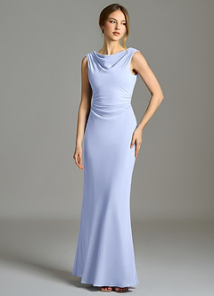 Azazie Kieryn Robes de demoiselle d'honneur Robe Sirène en Mousseline de soie Plissée Eis image1