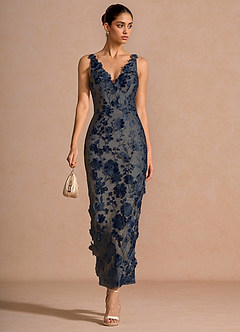 Cireth Navy Maxi Dress | Azazie