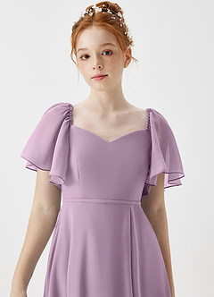 Azazie Chloe Junior Wisteria A-Line Sweetheart Neckline Chiffon Dress image6
