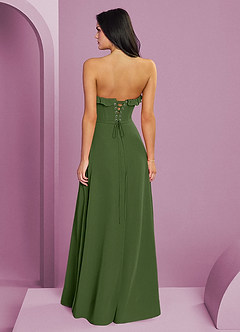 Barbie ♥ Azazie Bridesmaid Dresses Olive A-Line Sweetheart Neckline Chiffon Dress image2