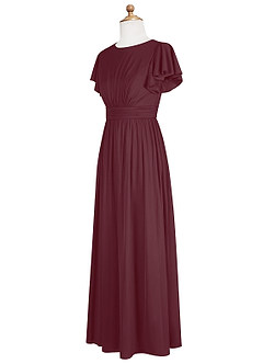 Azazie Mosley Junior A-Linie Gestreift Gittergewebe Kleid Cabernetrot image9