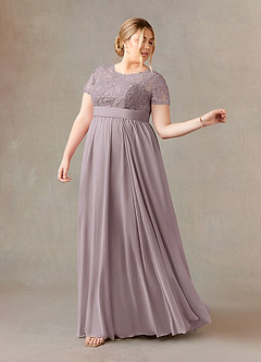 Azazie Annette Mother of the Bride Dresses Dusk A-Line Lace Chiffon Dress image9