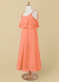 Azazie Temi Flower Girl Dresses Sunset A-Line Spaghetti Strap Chiffon Dress image12