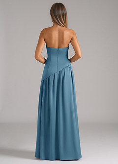 Azazie Adeline Bridesmaid Dresses Bermuda A-Line Strapless Stretch Satin Convertible Dress image5