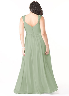 Azazie Cleobella Bridesmaid Dresses Dusty Sage A-Line Sweetheart Lace Chiffon Dress image9