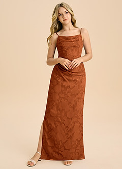 Azazie Mai Junior Klä av Tubklänning i Blommig Utbrändhet Plisserad image5