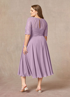 Azazie Dorothea Mother of the Bride Dresses Wisteria A-Line Scoop lace Chiffon Dress image6