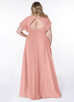 Azazie Rylee Bridesmaid Dresses Rosette A-Line Pleated Chiffon Dress image7