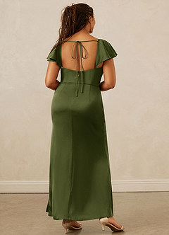 Christian Siriano Bridal for Azazie 1005 Bridesmaid Dresses Olive Sheath Sweetheart Neckline Stretch Satin Dress image15