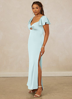 Christian Siriano Bridal for Azazie 1005 Brautjungfernkleider Etui Herzausschnitt Stretch-Satin Kleid Seegrün image11